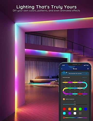 Govee 32.8ft RGBIC LED Strip Lights, LED Lights for Bedroom, APP Control