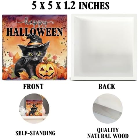 Halloween Decorations, Happy Halloween Wooden Sign Decor Desk Sign