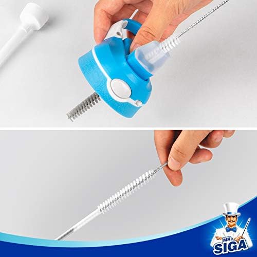 MR.SIGA 5 Pack Bottle Brush Cleaning Set with Storage Holder, White