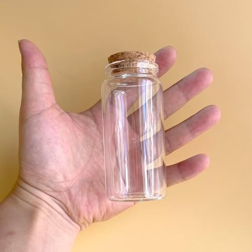 4 pcs 140ml Scripture Jars Glass Bottles with Cork Stopper Prayer Bottle Bible Verse Jar 47x100mm(1.85x3.94inch)