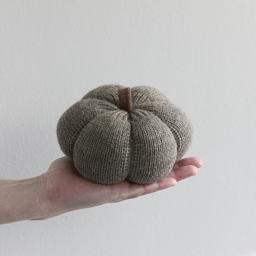 Set of 3 Multi-size Cozy Knit Pumpkins (Granite Large Multi-size set)