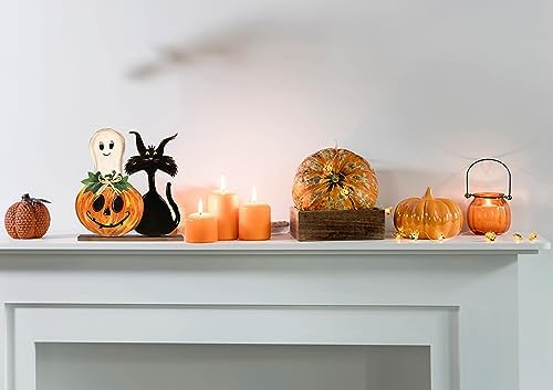 Halloween Decorations Indoor Halloween Wooden Signs Pumpkin Ghost Decor Table Signs Rustic Farmhouse Home Living Room Decor