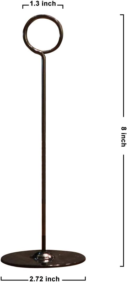 Urban Deco 16 Pieces Table Card Holder 8 inches Table Number Holders Place Steel Card Holders for Photos, Food Signs