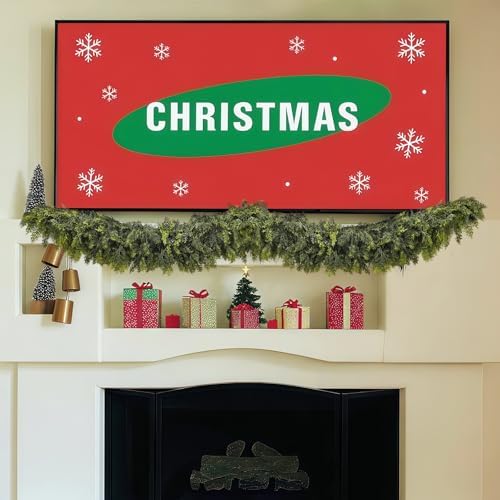2 Pack 6Ft Christmas Garland, Real Touch Cedar Garland