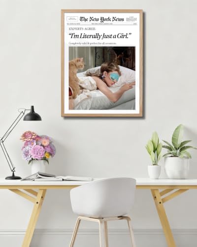EcoHest 18x24 in Audrey Hepburn I'm Literally Just a Girl Framed Wall Art