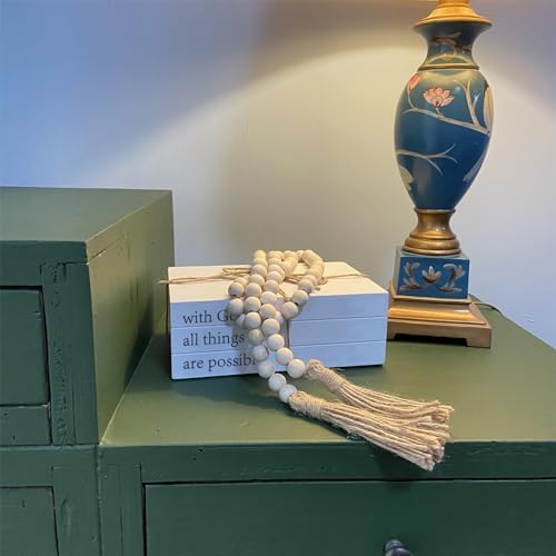 Faux Books for Decoration / with God All Things Are Possible / White