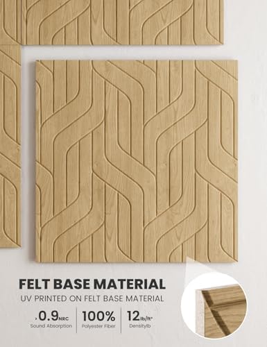 Fluxynara 6-Pack Large Felt Bulletin Board, Natural Oak Artistic