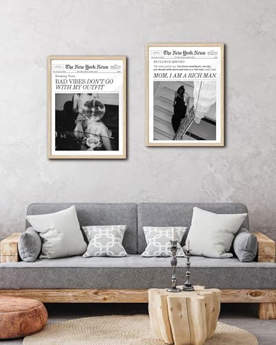 EcoHest 16x20 in Bad Vibes Don't Go With My Outfit Framed Wall Art