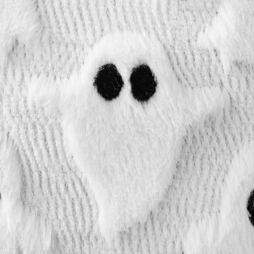 DFXSZ Halloween Pillow Covers 12x20 White Ghost Plush Halloween Decor095A12