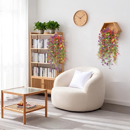 Hommyea Artificial Fake Fall Flowers Plants for Outdoors Mums Home Decor