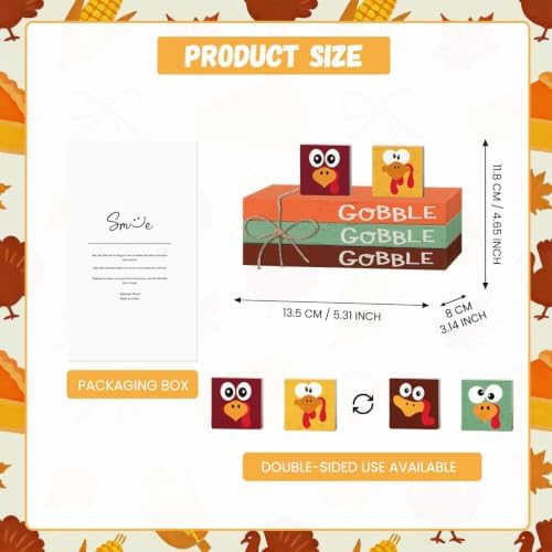 Smile Thanksgiving Wooden Block Decor