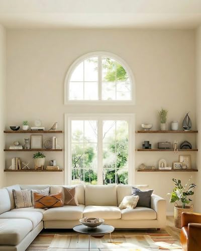 Amada 47.2" Floating Shelves for Wall Decor & Storage, Set of 3, Brown