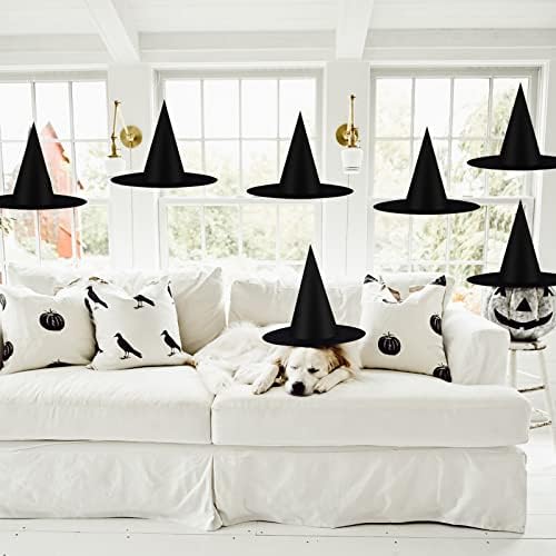 CESOF 6 Pcs Witch Hat Halloween Decorations Hanging Floating Witches Hats