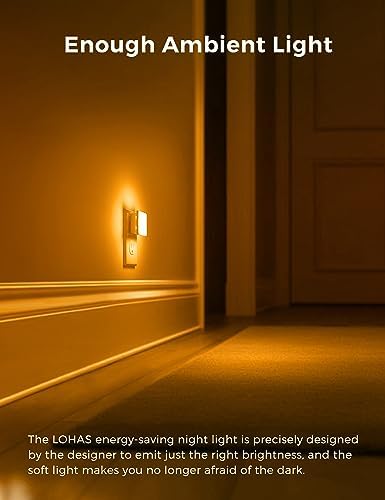 L LOHAS LED Night Lights Plug into Wall 2-Pack, 0.3W Plug in Night Light
