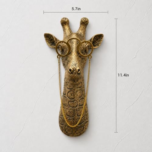 UITWMKTG Gold Animal Head Wall Decor Wall Sculpture Home Decor Statue for Living Room Office Bedroom Modern Decor for