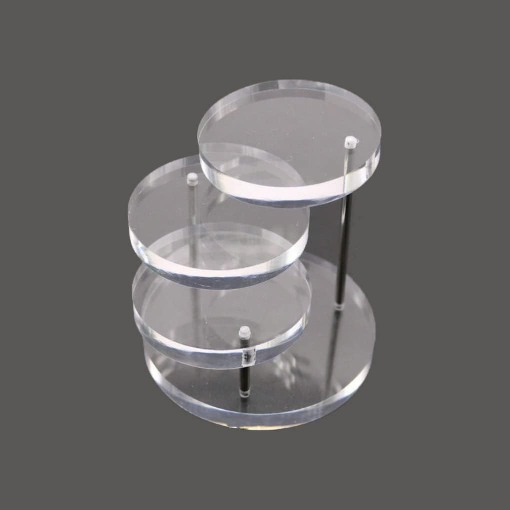 Acrylic Round Products Display Stands 3 Tier Riser Rotatable Jewelry Storage Stand Display Stand