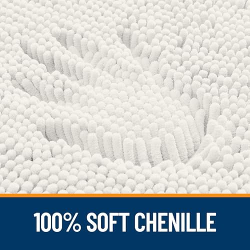 OLANLY Bathroom Runner Rugs 45x27, Extra Soft Absorbent Chenille Bath Rugs