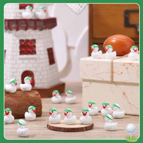 50 Pcs Golf Ducks Toy Figures, Mini Resin Ducks Bulk