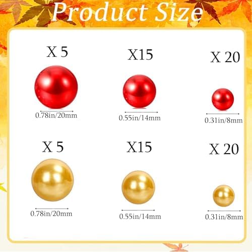 206 Pcs Fall Vases Filler Set Faux Acrylic Pumpkin Leaves for Vases Filler Fall Centerpiece for Thanksgiving Fall