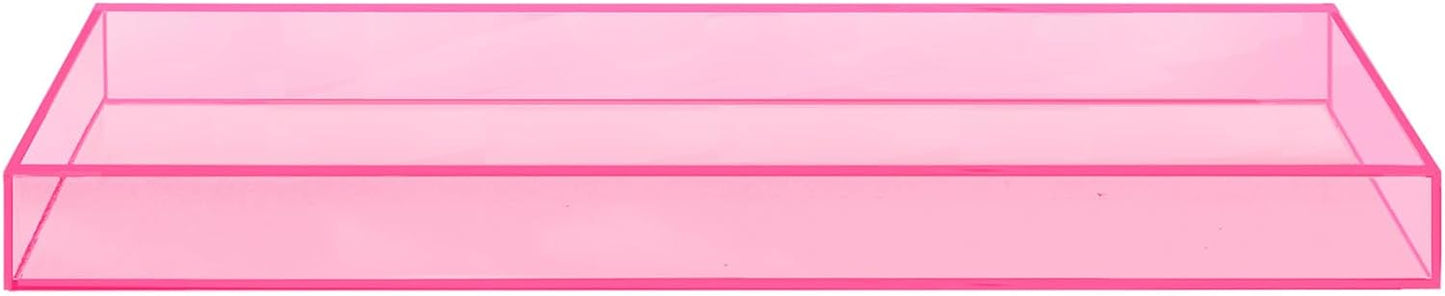 Acrylic Tray Bathroom Tray for Countertop / Pink
