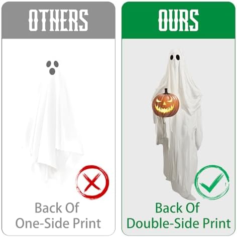 34" Halloween White Ghost Window Mirror Cling Decal Decorations Extra Large