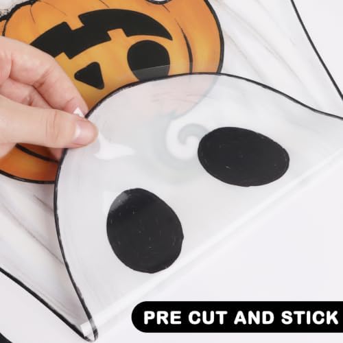 DIYASY Large Halloween Ghost Window Clings, Double-Sided Window Stickers