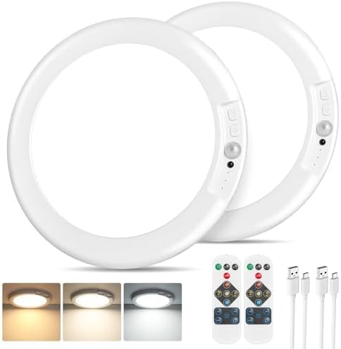 Rechargeable Motion Sensor Ceiling Light, Battery Operated Closet Light
