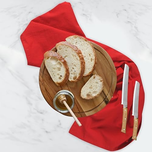 Urban Villa Kitchen Towels Cotton Dish Towels 27”x27” (Set of 8) Red