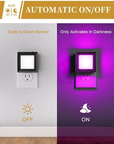 DORESshop Purple Night Light [2 Pack],Night Lights Plug Into Wall,Halloween