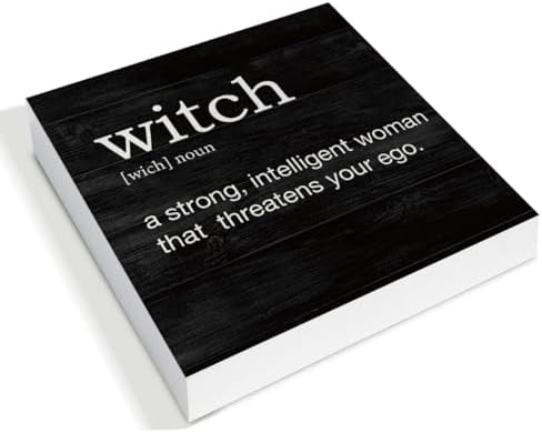 Halloween Decorations, Witch Definition Wooden Sign Decor Desk Sign