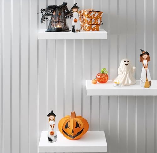Halloween Witches Figurine Tabletop Decor Set of 3 Resin Shelf Sitter
