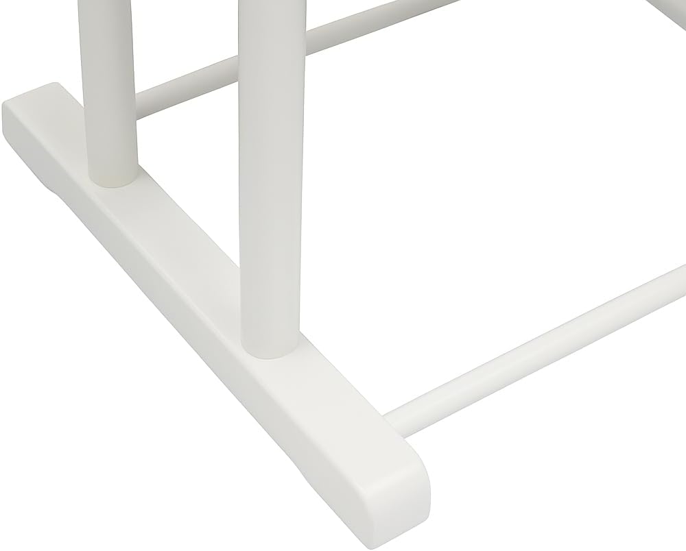 Proman Products Sakura Twin Valet with Wooden Hanger, Trouser Bar & Tie Bar, White