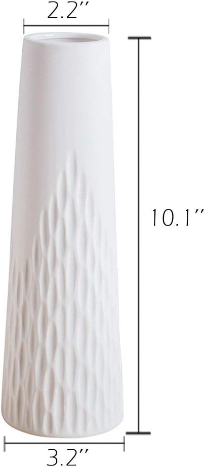 Desktop Minimalist Ceramic Vases Home Office Decoration / 7'10 / White / 10 Inch