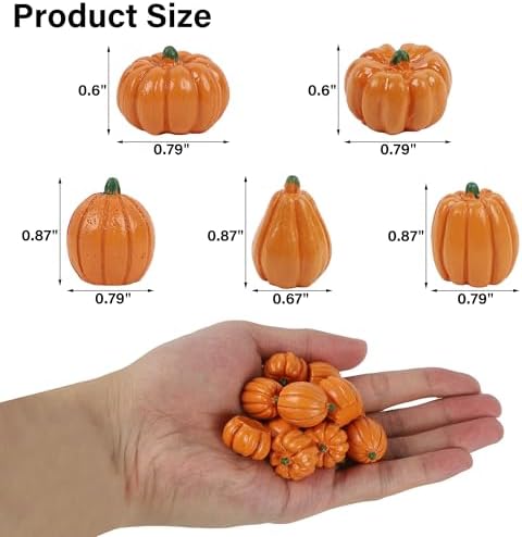 winemana 80Pcs Mini Pumpkins for Crafts, Fall Decorations for Home, Orange