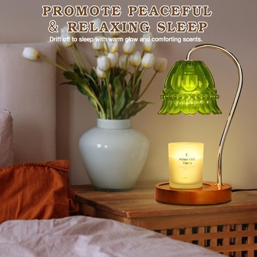 Funistree Flower Candle Warmer Lamp with Timer, Dimmable Candle Lamp Warmer, Christmas Birthday Gifts for Women Mom