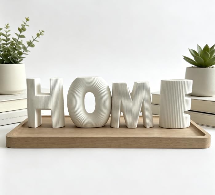 Love Sign Vases Ceramic Small Flower Vases Trendy Home Decor Entryway Decorative / Whitee / Set of 4