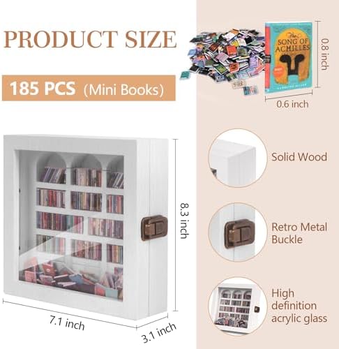 Anxiety Bookshelf – Mini Books Display for Stress Relief and Fun Decor, Perfect Decorative Miniature Library for Book