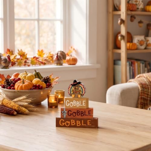 Smile Thanksgiving Wooden Block Decor