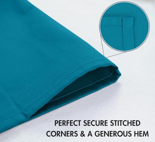 Ruvanti Cloth Napkins Set of 6, Cotton Enrich 18”x18” - Teal