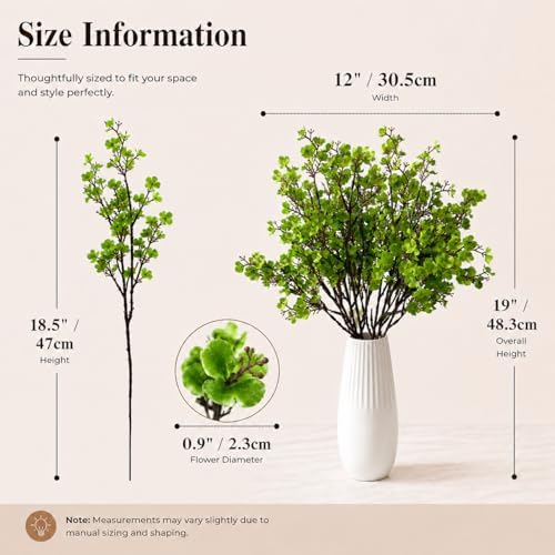 Mandy's 6 Bundles Artificial Green Baby’s Breath Flowers