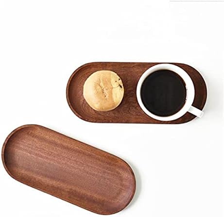 Oval Wood Dessert Cup Tray / Natural / Set of 2