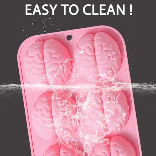 Brain Silicone Mold, 6-Cavity, 17.9x12.3 cm, Pack of 2