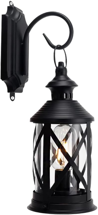 TRIROCKS Battery Powered Metal Lamp 10'' Tall Decorative Cordless Table Lamps LED Edison Lights Hanging Lamps with