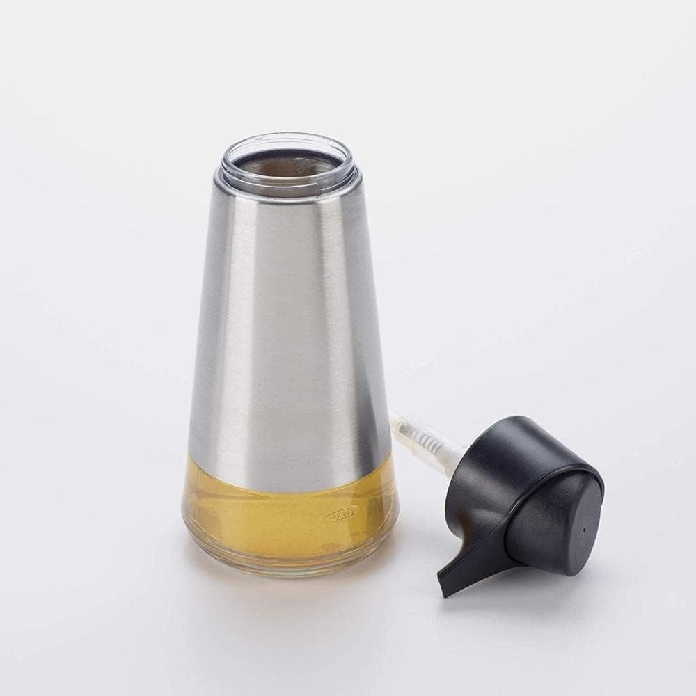 OXO Good Grips Stainless Steel Easy Press Soap Dispenser | 15 oz Capacity, One-Handed Press, Fingerprint-Resistant