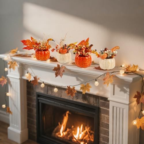 winemana Fall Decorations for Home Table Centerpiece Fake Pumpkin Decor