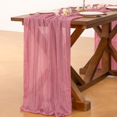 Cheesecloth Table Runner Fall Boho Wedding Birthday Party Home Decor