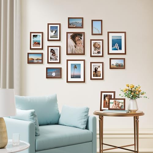 Vittanly 15 Pack Picture Frames Collage Wall Decor, Wall/Tabletop Display