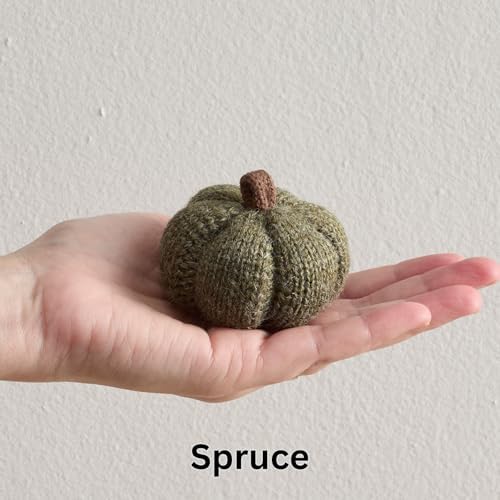 Set of 3 Multi-size Cozy Knit Pumpkins (Orange Large Multi-size set)