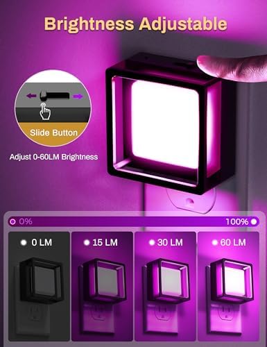 DORESshop Purple Night Light [2 Pack],Night Lights Plug Into Wall,Halloween