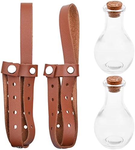 Eco-Fused Cosplay Potion Bottle with Holder - Clear Spherical, Wizard, Witch Costume Accessory - Stopper, Holder, Belt Loop
